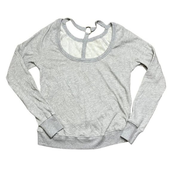NWT Pam & Gela Strap Back Sweatshirt Heather Grey Women Size Small‎ - Picture 3 of 10
